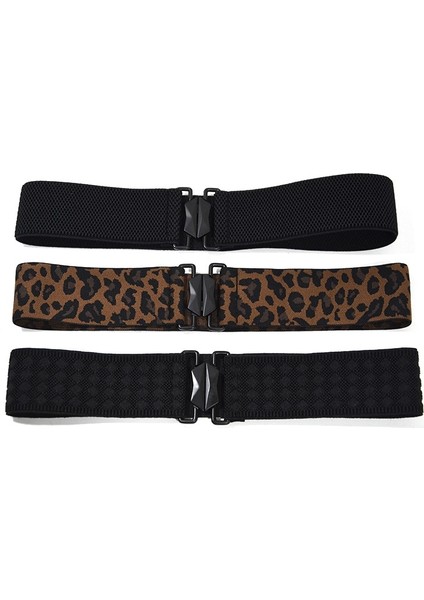 Kadınlar Için Kemerler Yeni Basit Elastik Bel Mühür Leopar Baskı Dekoratif Bel Geniş Moda Bayan Kemer Siyah Leopar Baskı 5 cm (Yurt Dışından) fiyatları