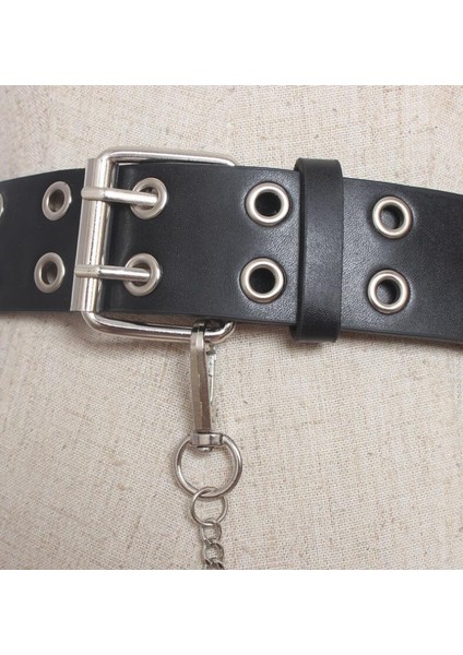 Yeni Zincir Küçük Çanta Kemerleri Kadınlar Için Jean Punk Gümüş Pin Toka Askı Kemer Omuzdan Askili Çanta Telefon Kılıfı Bel Çantaları Içi Boş Perçin Kız (Yurt Dışından) indirimleri
