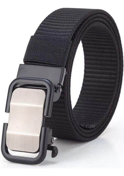 Yeni Trend Erkek Kemer Otomatik Alaşım Toka Rahat Kanvas Erkek Kemerler Moda Genç Naylon Kemer Kot Pantolon Askısı Yüksek Kalite (Yurt Dışından)