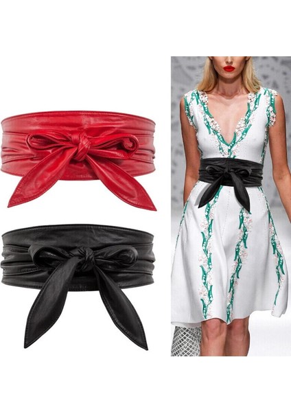 Yetişkin Kadın Bağcıklı Kemer Yeni Ilmek Kemerler Kadınlar Için Daha Uzun Geniş Bağlama Kemer Bağları Yay Bayan Elbise Dekorasyon Moda Pu 2022 (Yurt Dışından)
