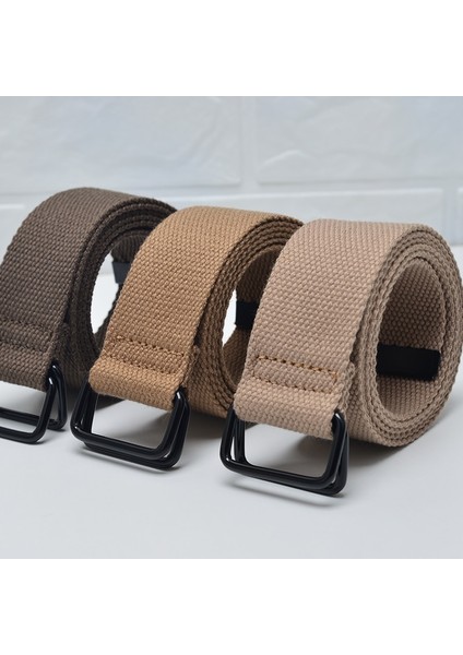 Renk Moda Genç Öğrenci Kanvas Kemer Erkekler Kadınlar Için Çift Halka Toka Pantolon Kemerleri Kore Kot ile Trendy Siyah Tasarımcı (Yurt Dışından) fiyatları