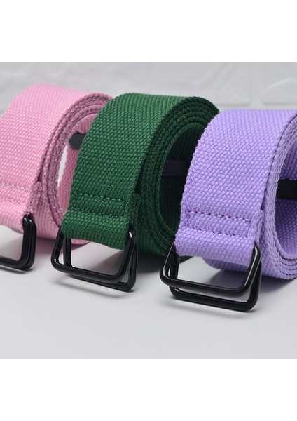 Renk Moda Genç Öğrenci Kanvas Kemer Erkekler Kadınlar Için Çift Halka Toka Pantolon Kemerleri Kore Kot ile Trendy Siyah Tasarımcı (Yurt Dışından) modelleri