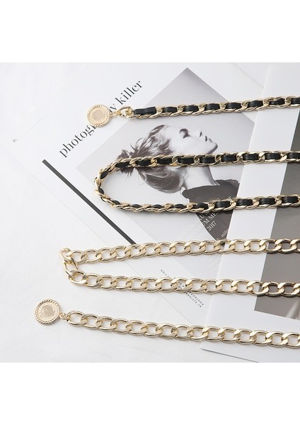 Tasarımcının Yeni Moda Retro Metal Bel Zincir Elbise Kot Takım Elbise Kazak Kadınlar Için Dekoratif Zincir Kemerler Serin Gelgit (Yurt Dışından) modelleri