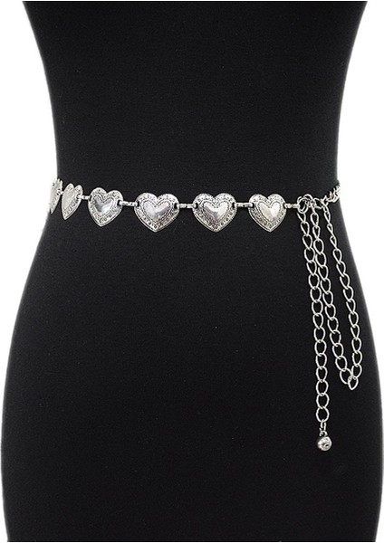 Yeni Benzersiz Kalp Metal Kemer Kadın Moda Aşk Zinciri Kemerler Kadın Kot Elbise Kemer Marka Tasarım 2022 (Yurt Dışından)