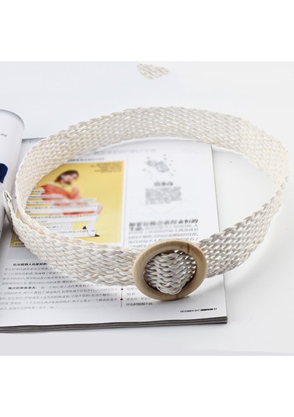 Yaz Kadın Örgülü Kemerler Elastik Kemer Tokası Vintage Bohe Saman Tokalı Kemer Kadın Örme Kemer Elbise Kemer Saman Kemer (Yurt Dışından) modelleri