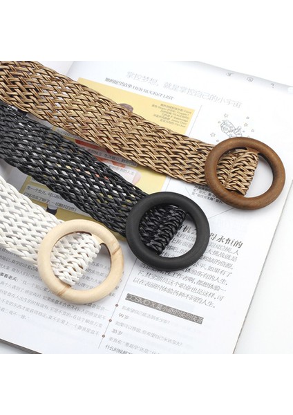 Yaz Kadın Örgülü Kemerler Elastik Kemer Tokası Vintage Bohe Saman Tokalı Kemer Kadın Örme Kemer Elbise Kemer Saman Kemer (Yurt Dışından) fırsatları