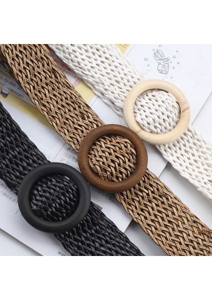 Yaz Kadın Örgülü Kemerler Elastik Kemer Tokası Vintage Bohe Saman Tokalı Kemer Kadın Örme Kemer Elbise Kemer Saman Kemer (Yurt Dışından) indirimleri