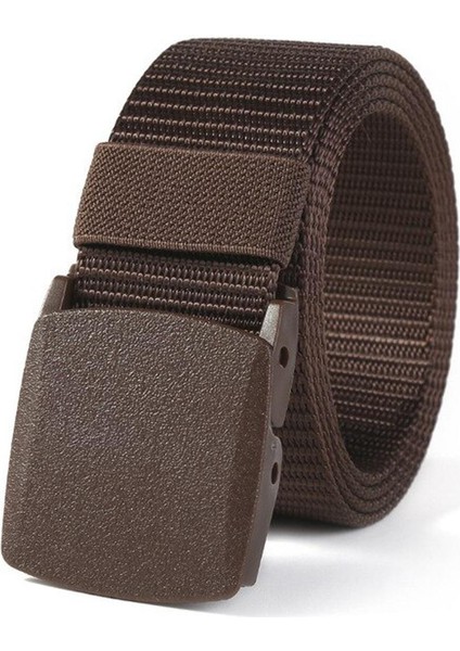 Zly Yeni Moda Tuval Erkek Kadın Unisex Açık Taktik Plastik Toka Katı Trend Yürüyüş Kemer Rahat Sıcak Satış (Yurt Dışından)