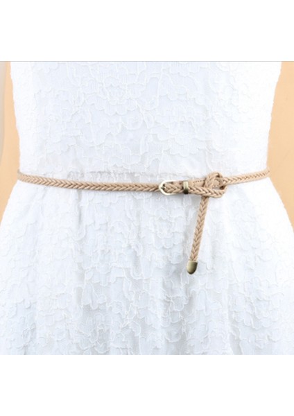 Yeni El Dokuma Kemer Kadın Pin Toka Retro Rahat Vahşi Ince Kemer Bel Halat Dekorasyon Siyah (Yurt Dışından) fiyatları