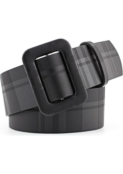 Zly Yeni Varış Moda Kemer Kadın Erkek Unisex Ekose Pc Dikdörtgen Kaliteli Renkli Rahat Trend Lüks Marka Tasarımcısı (Yurt Dışından)