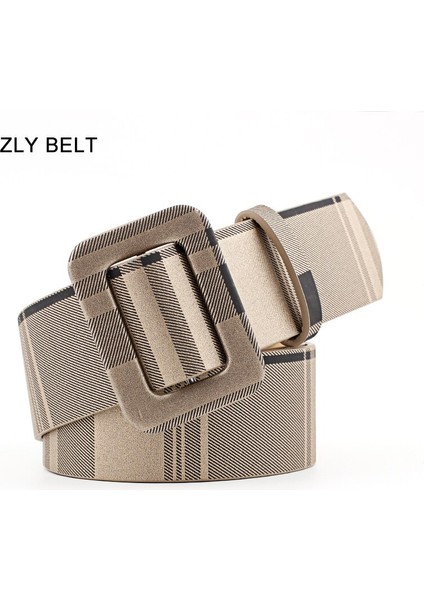 Zly Yeni Varış Moda Kemer Kadın Erkek Unisex Ekose Pc Dikdörtgen Kaliteli Renkli Rahat Trend Lüks Marka Tasarımcısı (Yurt Dışından) fiyatları