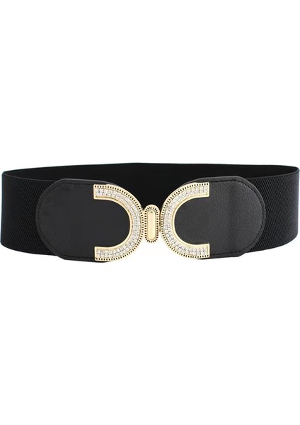 Trend Klasik Yeni Moda Stil Toka Elastik Geniş Kemer Geniş Kuşak Kayışı Kemer Bel Kadın Kadın Aksesuarları Ceinture (Yurt Dışından) indirimleri