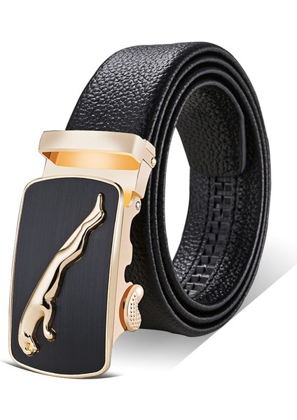 Göbeklady Erkekler Çizilmeye Dayanıklı Kenar Mikro Fiber Bel Kemeri Otomatik Toka Litchi Tahıl Kemer (Yurt Dışından) modelleri