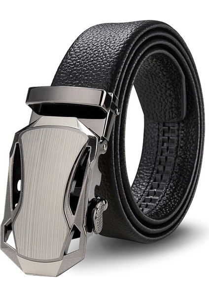 Göbeklady Erkekler Çizilmeye Dayanıklı Kenar Mikro Fiber Bel Kemeri Otomatik Toka Litchi Tahıl Kemer (Yurt Dışından) fırsatları