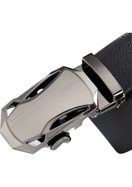 Göbeklady Erkekler Çizilmeye Dayanıklı Kenar Mikro Fiber Bel Kemeri Otomatik Toka Litchi Tahıl Kemer (Yurt Dışından) indirimleri