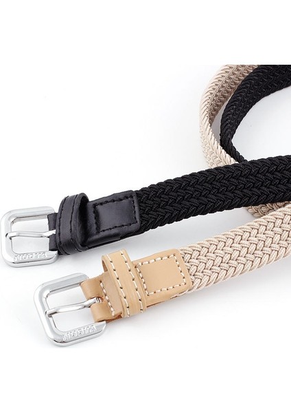 Uni Rahat Dokuma Kemer Çocuk Elastik Kemerler Erkekler Kanvas Elastik Kemer Örme Ince Bel Kemerleri Kot Alaşım Pin Toka Kemer (Yurt Dışından) fırsatları