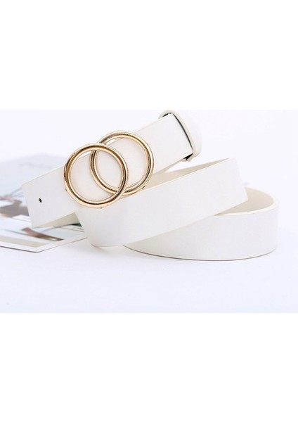 Çeşitli Durumlar Için Çift Yuvarlak Tokalı Kadın Eğlence Kemeri (Yurt Dışından)