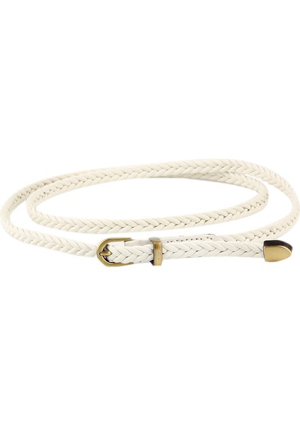 Yeni El Dokuma Kemer Kadın Pin Toka Retro Rahat Vahşi Ince Kemer Bel Halat Dekorasyon Beyaz (Yurt Dışından) fiyatları