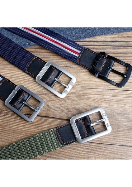 [rongcai] Erkek Kemeri Yeşil Pin Toka Kanvas Kemer Rahat Açık Kot Kemer Gelgit Askeri Eğitim Kemeri Erkekler (Yurt Dışından) modelleri