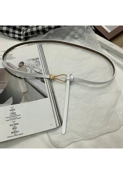Retro Hakiki Deri Kemer Kadınlar Için Moda Basit Bayanlar Kravat Ince Kemerler Elbise Kot Bayanlar Düz Renk Kemer Aksesuarları (Yurt Dışından) indirimleri