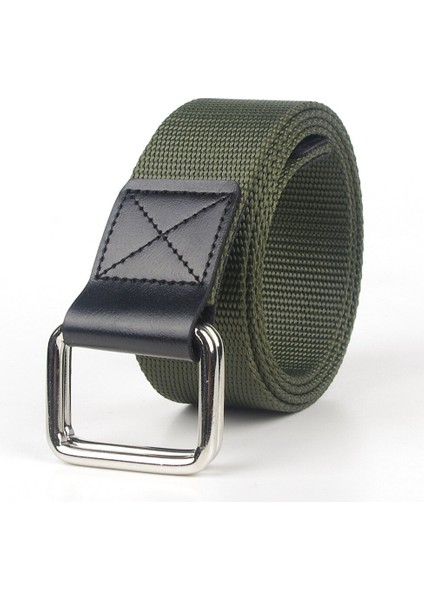 Popüler Rahat ve Çok Yönlü Moda Gençlik Yüzüğü Kare Düğme Kanvas Kemer (Yurt Dışından) modelleri