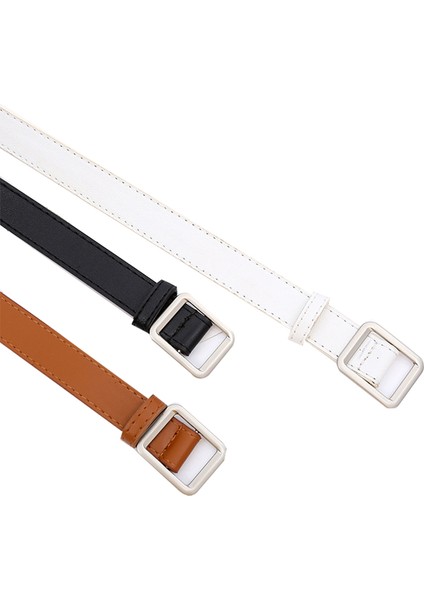 Öğrenci Bayanlar Kemer Gözeneksiz Kemer Kadın Vahşi Retro Moda Basit Bayanlar Kare Toka Ince Bel Kemeri Deve Rengi (Yurt Dışından) modelleri