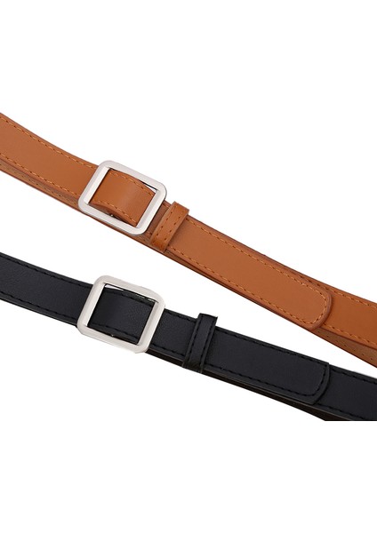 Öğrenci Bayanlar Kemer Gözeneksiz Kemer Kadın Vahşi Retro Moda Basit Bayanlar Kare Toka Ince Bel Kemeri Deve Rengi (Yurt Dışından) fırsatları