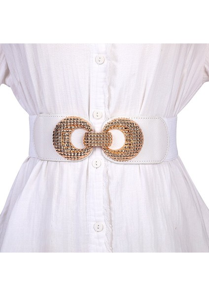 Yeni Kore Moda Bayanlar Dekore Edilmiş Elastik Geniş Kemer Tokası Elbise Kazak Kemerler Kadınlar Için Kadın Lüks Tasarımcı Marka Kırmızı Siyah (Yurt Dışından) fiyatları