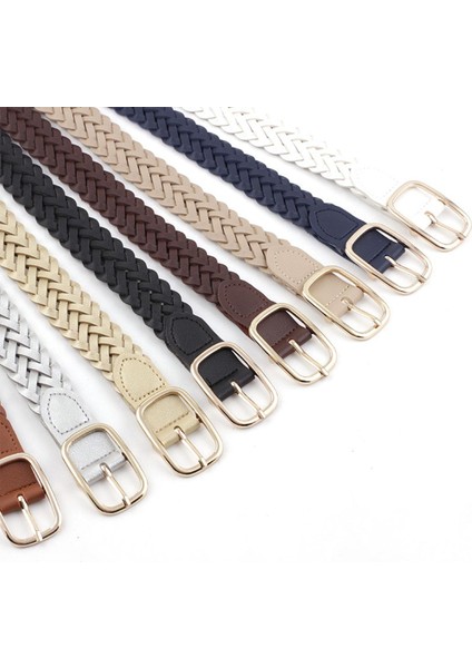 Yeni Örgülü Bayanlar Kare Tokalı Kemer Kadın Moda Tüm Maç Yün Ceket Kot Kemer Tasarımcı Kemerleri Kadınlar Için Yüksek Kalite (Yurt Dışından)