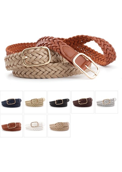 Yeni Örgülü Bayanlar Kare Tokalı Kemer Kadın Moda Tüm Maç Yün Ceket Kot Kemer Tasarımcı Kemerleri Kadınlar Için Yüksek Kalite (Yurt Dışından) fiyatları