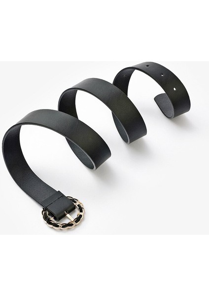 Tasarımcı Kayış Yeni Moda Kişilik Yuvarlak Düğme Takım Elbise Rahat Pantolon Bayan Kemer Pu Renkli Kot Dekoratif Kırık Beyaz Kemer (Yurt Dışından) fırsatları