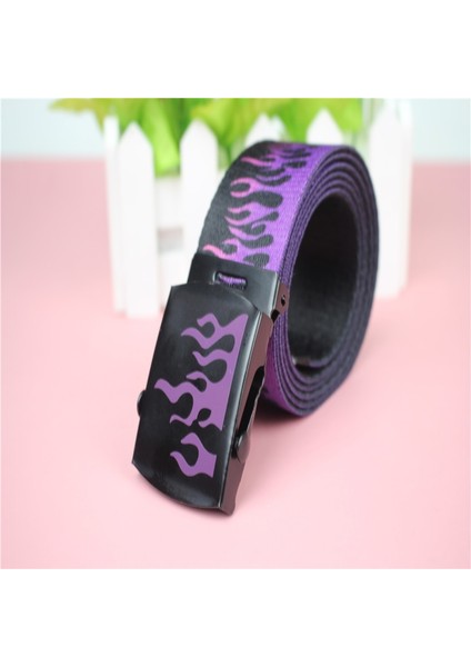 Yeni Stil Alev Baskı Erkek Kadın Unisex Düz Dokuma Kemerler Yüksek Kaliteli Naylon Kemerler Moda MEN39S Kot Bel Kemeri 160 cm (Yurt Dışından) modelleri