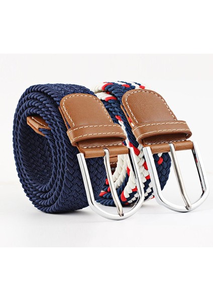 Yeni Yüksek Kalite Moda Kemer Kanvas Örgülü Kemerler Kadın Erkek Pin Toka Dokuma Streç Bel Kemeri Kot Cinturon Mujer (Yurt Dışından)