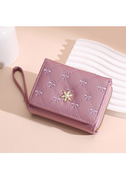 Kadın Cüzdanı Kısa Kart Tutucu Üç Katlı Çanta Büyük Kapasiteli Çoklu Kart Yuvası (Yurt Dışından) fiyatları