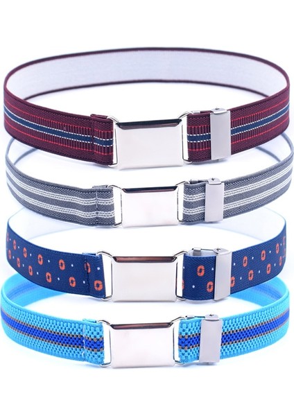 Unisex Kanvas Çizgili Kemerler Alaşım Toka Ayarlanabilir Erkek Kız Elastik Kemer Kemer Çocuk Pantolon Aksesuarları 35-75 cm (Yurt Dışından) fiyatları