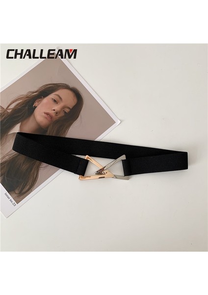 Üçgen Kemer Kadın Dekoratif Elastik Elastik Bant Elbise Kazak Tüm Maç Moda Metal Kot Ceket Kemer X254 (Yurt Dışından) fiyatları