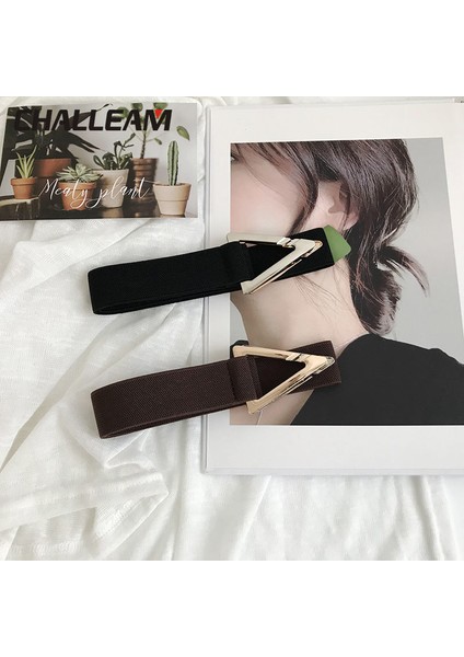 Üçgen Kemer Kadın Dekoratif Elastik Elastik Bant Elbise Kazak Tüm Maç Moda Metal Kot Ceket Kemer X254 (Yurt Dışından) modelleri