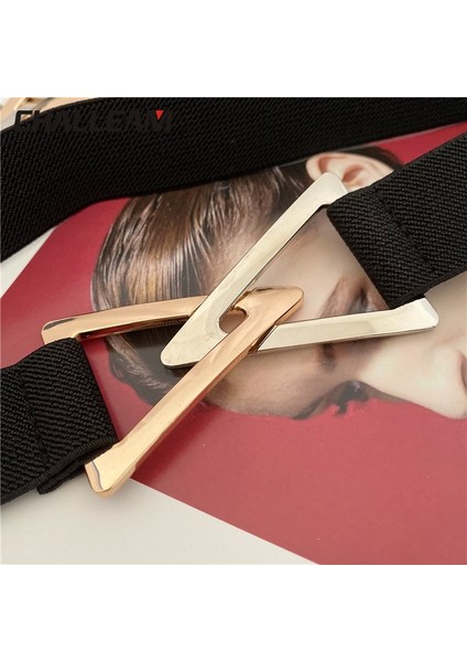 Üçgen Kemer Kadın Dekoratif Elastik Elastik Bant Elbise Kazak Tüm Maç Moda Metal Kot Ceket Kemer X254 (Yurt Dışından) fırsatları