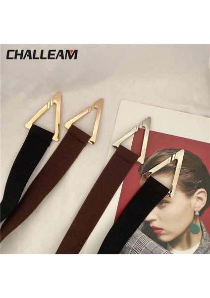 Üçgen Kemer Kadın Dekoratif Elastik Elastik Bant Elbise Kazak Tüm Maç Moda Metal Kot Ceket Kemer X254 (Yurt Dışından) indirimleri