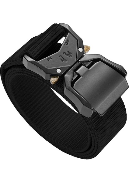 Taktik Kemer Yeni Açık Hızlı Bırakma Alüminyum Alaşımlı Dış Kemer Askeri Tarzı Naylon Kemer 125 cm (Yurt Dışından)