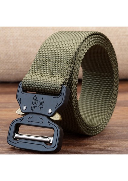 Taktik Askeri Naylon Kemerler Erkekler Ordu Tarzı Metal Toka Cinturon Kaliteli Bel Kayışı Açık Otomatik Kemer 125 cm (Yurt Dışından) fırsatları