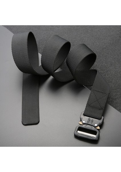 Taktik Askeri Naylon Kemerler Erkekler Ordu Tarzı Metal Toka Cinturon Kaliteli Bel Kayışı Açık Otomatik Kemer 125 cm (Yurt Dışından) indirimleri