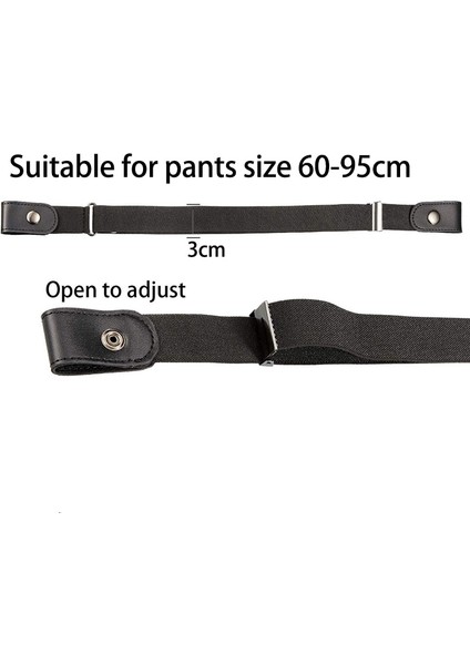 Yeni Hiçbir Toka Streç Tokasız Kemer Görünmez Elastik Bel Kemeri Unisex Kot Pantolon Için, Tembel Kemerler Kadın Erkek (Yurt Dışından)