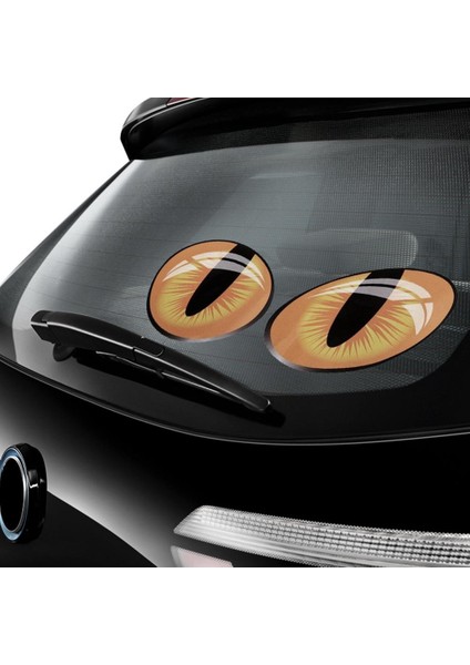 Oto Sticker Kedi Gözü 3D Arma Araba Logo Sağ - Sol 2 Adet (425370157)