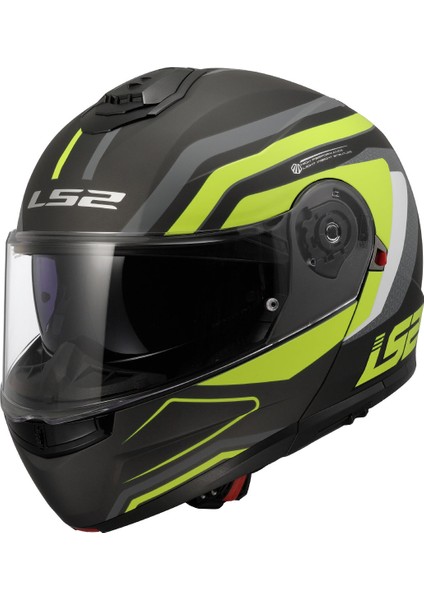 Ls2 Strobe 2 Phantom Neon Sarı Motosiklet Kaskı
