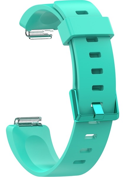 Fitbit Inspire / Inspire Hr Parlak Yüzeyli Silikon Saat Bandı Için, Beden: S Göl Mavisi (Yurt Dışından)