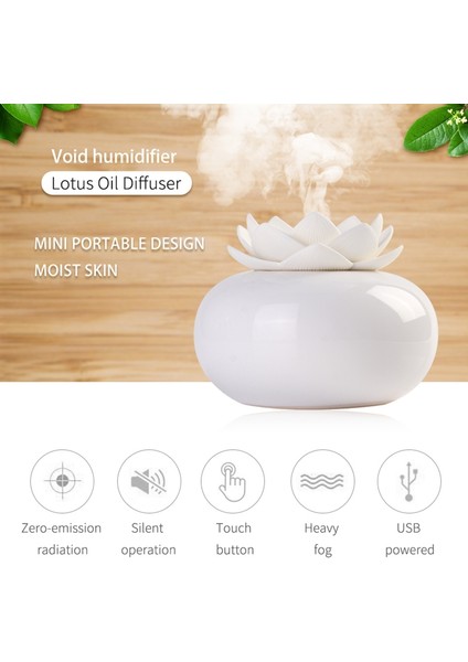 Lotus Seramik Nano Sprey Nemlendirici Aroma Nemlendirici Hava Temizleme Cihazı Yeşil Çiçek + Beyaz Gövde Seramiği (Yurt Dışından) modelleri