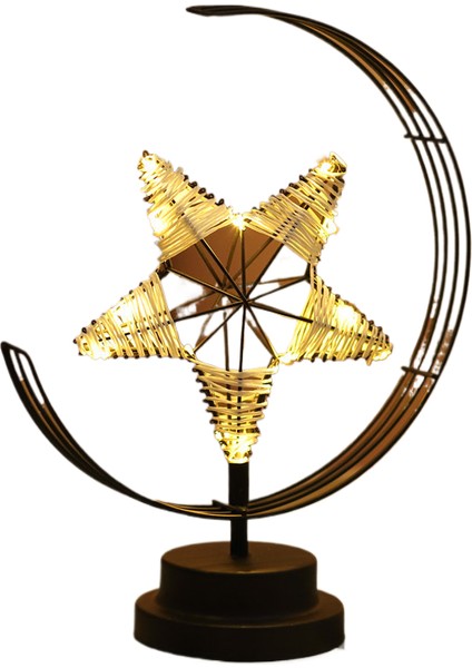 Ev Yatak Odası Dekorasyon Yıldız Ay LED Model Lamba (Yurt Dışından)