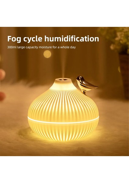 300ML Küçük Soğan Hava Nemlendirici Aroma Yayıcı Taşınabilir LED Buhar Akıllı Mist USB Nemlendirici Arıtma (Yurt Dışından)