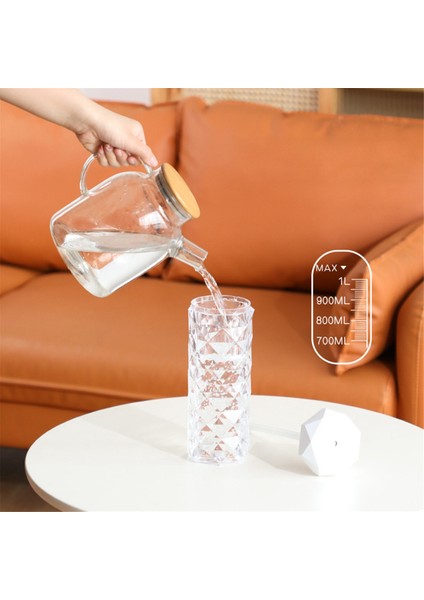 400ML Küçük Hava Nemlendirici Renkli Ortam Aydınlatması Çok Yönlü Prizma Tasarımı Çok Yönlü Prizma Tasarımı (Yurt Dışından)